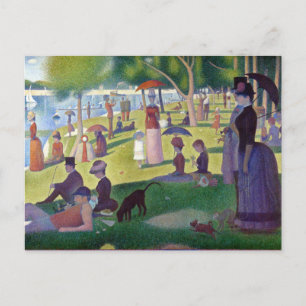 Farbenfroh Iconic Georges Seurat La Grande Jatte Postkarte