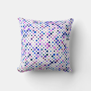 Farbenfroh, Indigo, Violett & Blaue Punkte Kissen