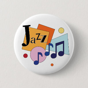 Farbenfroh Jazz Modernes Art Design Button