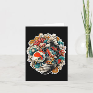 Farbenfroh Koi Fish Tattoo Design Japanisch Art Ni Karte