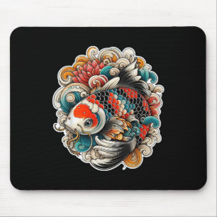 Farbenfroh Koi Fish Tattoo Design Japanisch Art Ni Mousepad