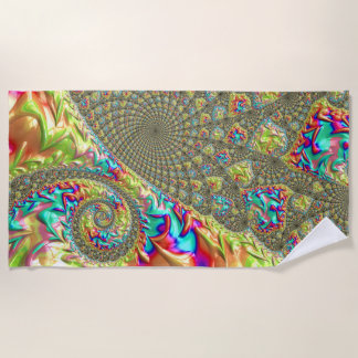 Farbenfroh, kräftig und dynamisch Groovy Trippy Fr Strandtuch