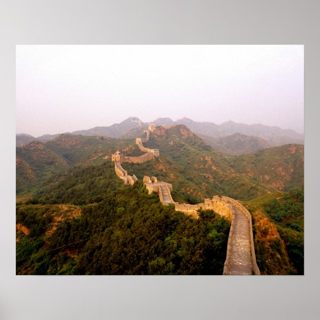 Farbenfroh landschaftlich an der großen Mauer der  Poster (Vorne)