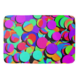 Farbenfroh lebendiges Retro-Revival-Muster Badematte