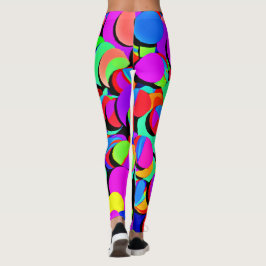 Farbenfroh lebendiges Retro-Revival-Muster Leggings