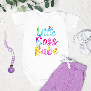 Farbenfroh "Little Boss Babe" Baby Strampler