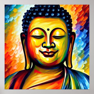 Farbenfroh Lord Buddha Poster