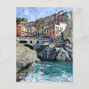 Farbenfroh Manarola, Italienische Postkarte