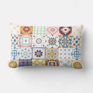 Farbenfroh Mandala/marokkanischer Tile Lumbar Kiss Lendenkissen