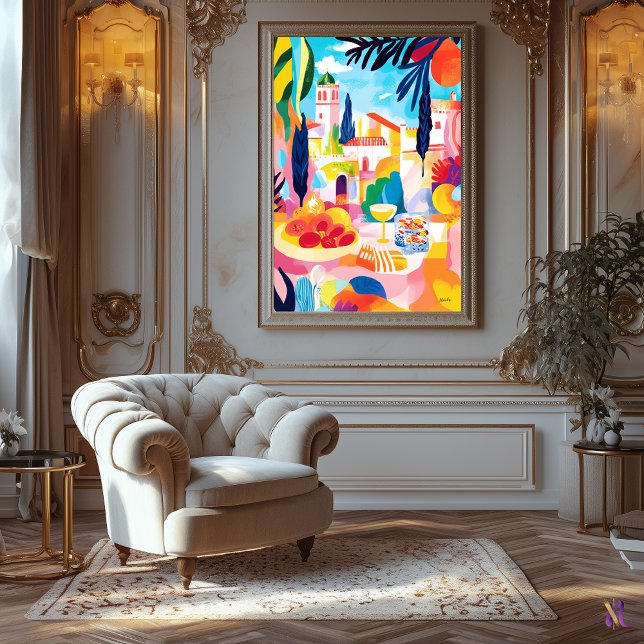 Farbenfroh mediterranes Picnic im fauvistischen St Leinwanddruck (Von Creator hochgeladen)