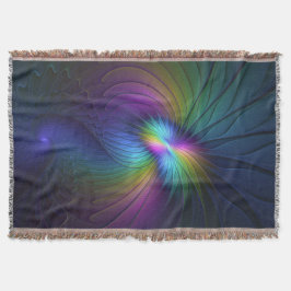 Farbenfroh mit blauem, modernem Abstraktem Fraktal Decke