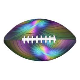 Farbenfroh mit blauem, modernem Abstraktem Fraktal Football