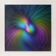 Farbenfroh mit blauem, modernem Abstraktem Fraktal