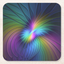 Farbenfroh mit blauem, modernem Abstraktem Fraktal