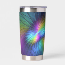 Farbenfroh mit blauem, modernem Abstraktem Fraktal