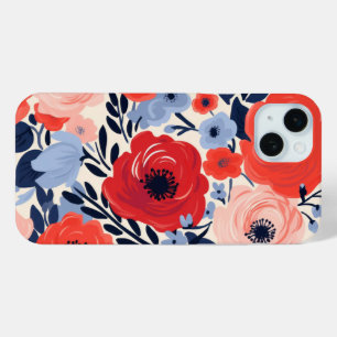Farbenfroh, modern, blau, blau Case-Mate iPhone hülle