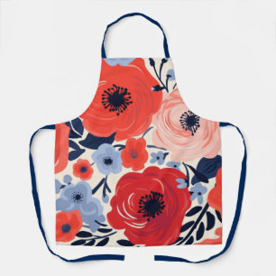 Farbenfroh, modern, blau, blau schürze