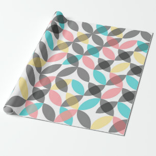 Farbenfroh, modern, fröhlich kreisförmig geometris geschenkpapier