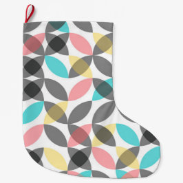 Farbenfroh, modern, fröhlich kreisförmig geometris großer weihnachtsstrumpf