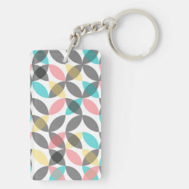 Farbenfroh, modern, fröhlich kreisförmig geometris schlüsselanhänger