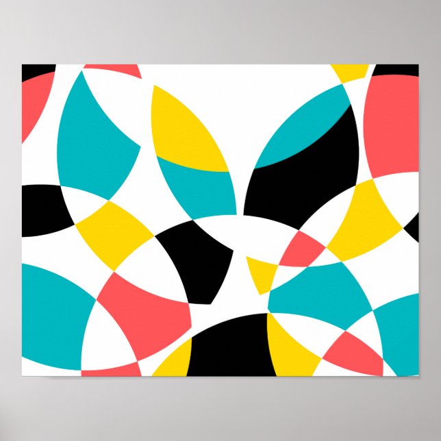 Farbenfroh, modern, trendig, cool, einzigartig run poster (Vorne)
