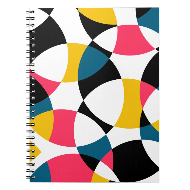 Farbenfroh, modern, trendig, cool kreisförmig notizblock (Vorderseite)