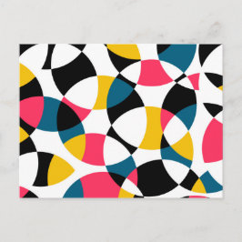 Farbenfroh, modern, trendig, cool kreisförmig postkarte