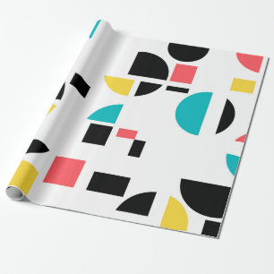Farbenfroh, modern, trendig, lustig, fröhlich geom geschenkpapier