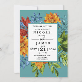 Farbenfroh, modern und blumenreich einladung