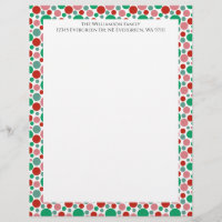 Farbenfroh, moderner Polka Dot Green Red Pink