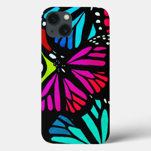 farbenfroh Monarch Butterfly Phone Case pink blau