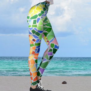 Farbenfroh Mosaik Koi Pond Leggings