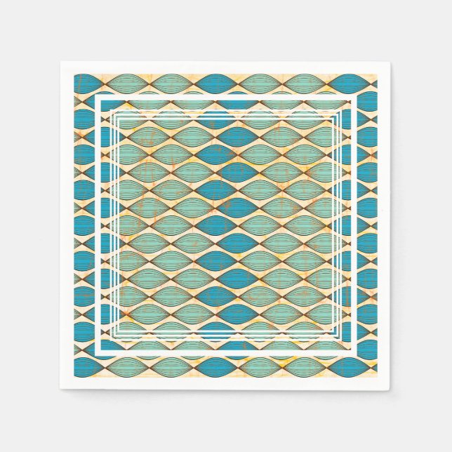 Farbenfroh Napkin mit afrikanischem Stoffmuster Serviette (Vorderseite)