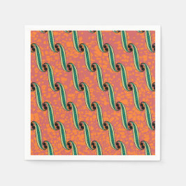 Farbenfroh Napkin mit afrikanischem Stoffmuster Serviette