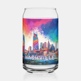 Farbenfroh Nashville Skyline Dosenglas