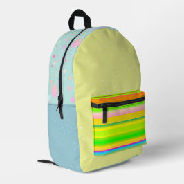Farbenfroh niedlich künstlerisch bedruckter rucksack
