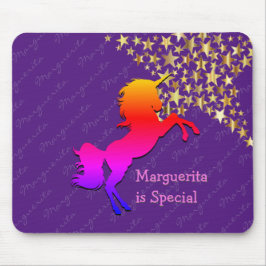 Farbenfroh, niedlich UNICORN Personalisiert LILA Mousepad