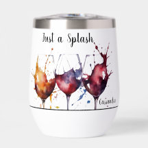 Farbenfroh nur einen Tropfen Wein