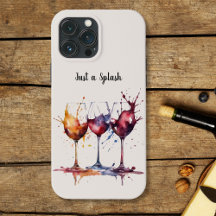 Farbenfroh nur einen Tropfen Wein
