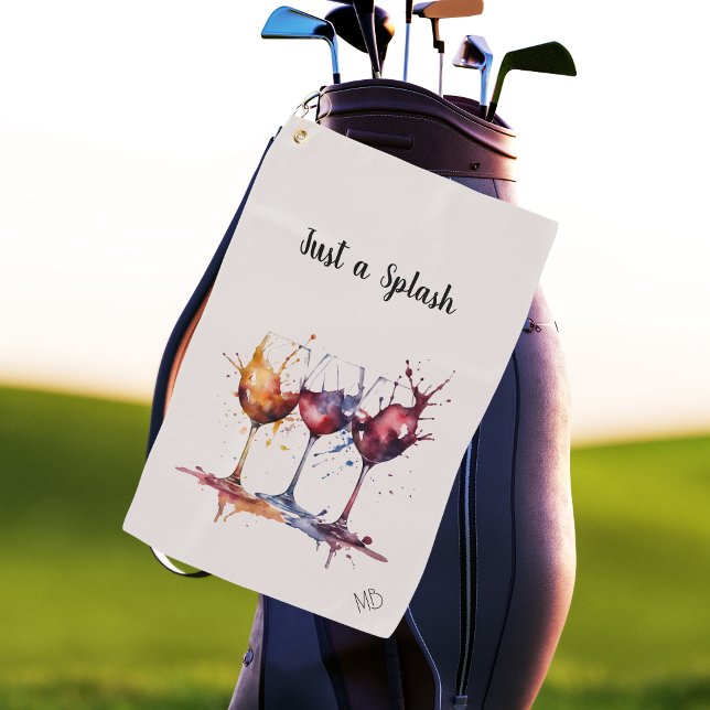 Farbenfroh nur einen Tropfen Wein Golfhandtuch (Von Creator hochgeladen)