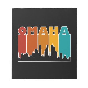Farbenfroh Omaha Nebraska Retro Sunset Notizblock