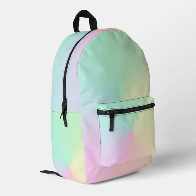 Farbenfroh Ombre Gradient Bedruckter Rucksack (Rückseitige Ecke links)