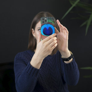 Farbenfroh Peacock Feather Eyespot iPhone 16 Hülle