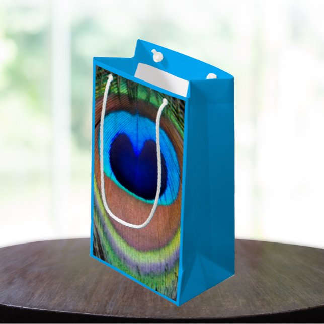 Farbenfroh Peacock Feather Eyespot Kleine Geschenktüte (In Situ)