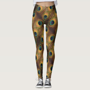 Farbenfroh Peacock Green Gold Black 4Penny Leggings