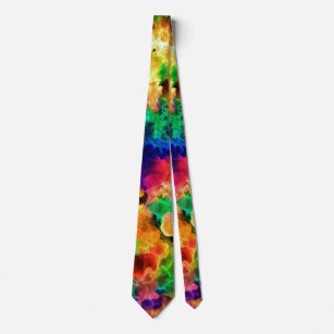 Farbenfroh Psychedelic Abstrakt Rainbow Krawatte
