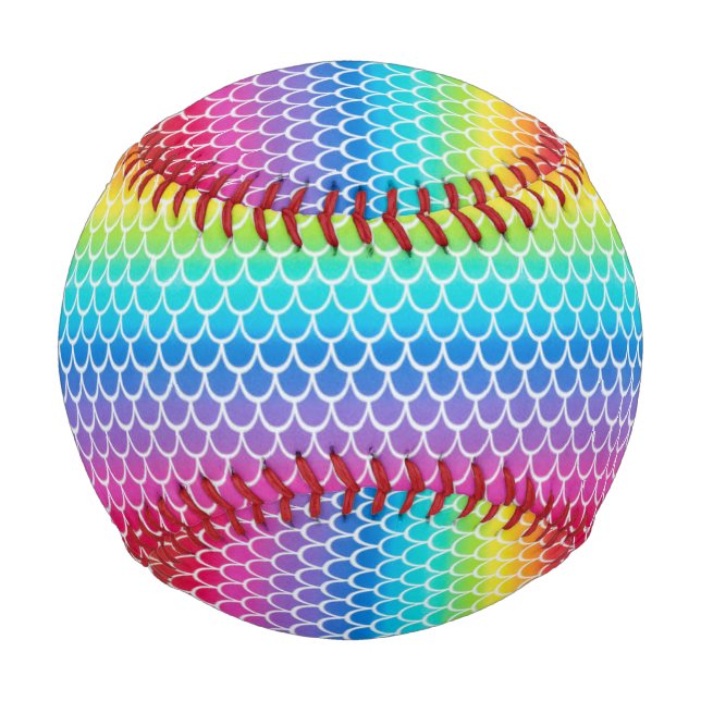 Farbenfroh Rainbow Mermaid Baseball (Vorderseite)