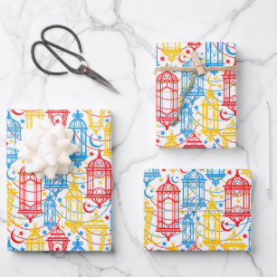 farbenfroh Ramadan Kareem Happy Eid Mubarak Lanter Geschenkpapier Set