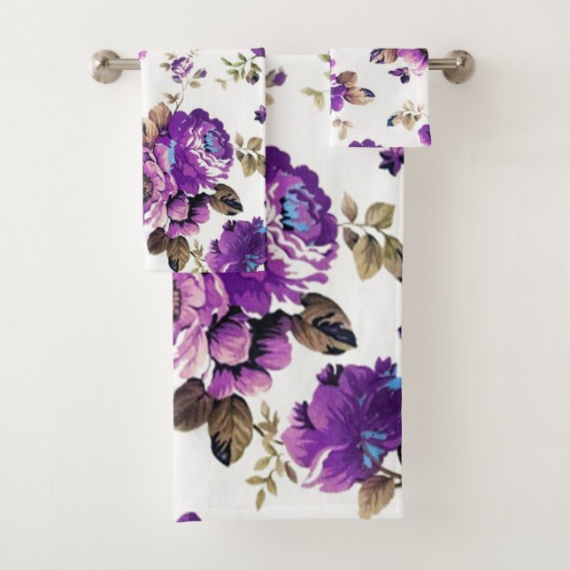 Farbenfroh, romantisch, Blumenmuster Badhandtuch Set (Insitu)
