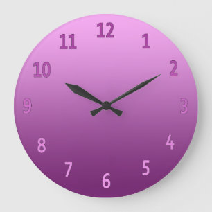Farbenfroh rosa große wanduhr